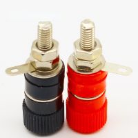 【CW】 High Quality 1 pair (RED BLACK) Amplifier Terminal Binding Post Banana Plug Jack Panel mount connector