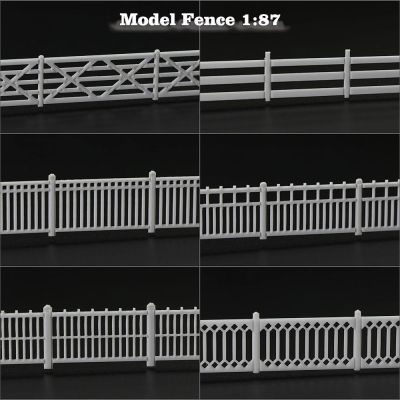 1 Meter HO Scale 1:87 White Building Fence Wall Model Trains Diorama Accessory