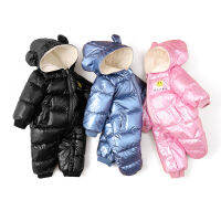 2023เด็กฤดูหนาว Snowsuit Plus กำมะหยี่กันน้ำ No-Wash เด็กทารก Jumpsuit ทารกแรกเกิด Romper เด็กผู้หญิง Overalls ทารกเสื้อ Clothes