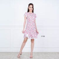 VERONIQA Dress AM-D1088 by AMILA ชิฟฟอนอังโกร่า แขนสั้น IGPU23-1