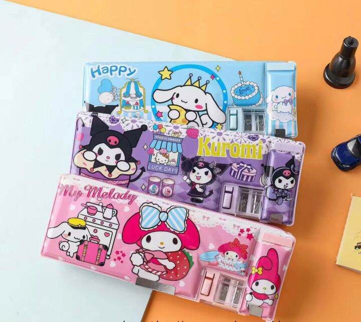 Sanrio Double Sided Opening Magnetic Pencil Case with sharpener | Lazada PH