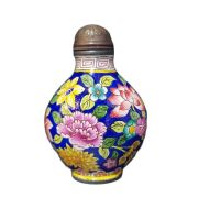 bejing snuff bottles flower enamel hand painted chinese cloisonne statue gifts qianlong peking christmas