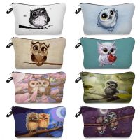 Ladies Casual Women 39;s Cosmetic Bag Makeup Bags Cartoon Owl Print Portable School Teacher Gift Eco Reusable Toiletry Bag Travel