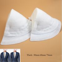 Thickest 50/60/75mm Large White Cotton Shoulder Pad Shrug Clothing Wedding Dress Semicircle Suit Exaggerated Shrug Shoulder Pads