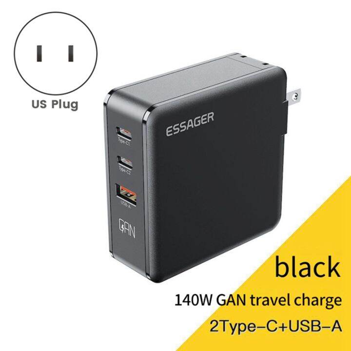 essager-140w-gan-usb-type-c-desktop-charger-quick-chagers-multi-port-charger-fit-for-samsung-iphone-laptop-chagers