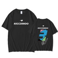 F1เสื้อยืดผู้ชาย3 Daniel Ricciardo ใหม่2022ฤดูร้อนคอตตอน100% หลวม Unisex เสื้อลำลองพิมพ์เสื้อกีฬาสีดำ