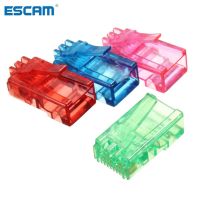 【Popular】 ESCAM สายเคเบิล RJ45 8P8C โมดูลแบบสุ่มสี50ชิ้นชุบ PC