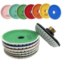 ✆✥✣ 4Inch 100mm Curved Soft Grinding Disc 50-3000Grits Bowl-shaped Wet Polishing Wheel Diamond Sanding Pad Angle Grinder Accessories