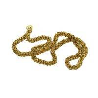 【CC】 viking Punk biker solid brass 6 mm thick Byzantine snake chain necklace jean FOB keychains