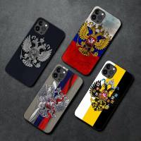 Russia Flag Coat Of Arms Phone Case For IPhone SE2 11 12 13 Pro XS MAX XS XR 8 7 6 Plus Case