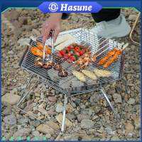 เตาตั้งแคมป์ Hasune ไฟหลุม Firepit ไม้เผายืนเตาสำหรับบาร์บีคิวลานท่องเที่ยว