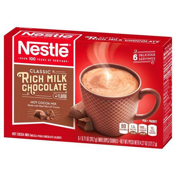 Nestle Rich Milk Chocolate Hot Cocoa Drink Mix, 4.27 Oz, 8 Count Box ...