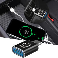 1Pc Baseus USB C Adapter OTG Type C To USB Adapter Type-C OTG Adapter Cable for Mazda 2 3 6 Atenza Axela Demio CX-5 CX5 CX-3 CX7 CX-9 2018 2019 Car Go