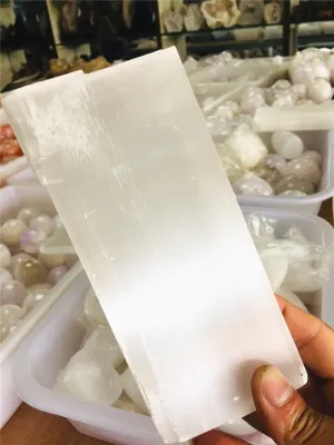 High-quality 10cm quartz crystal selenite reiki healing chakra minerals and natural stones