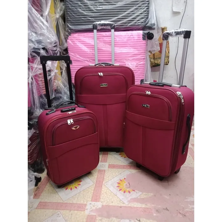 【Quick Send】Luggage 3in1 Set Fabric Design Lazada PH
