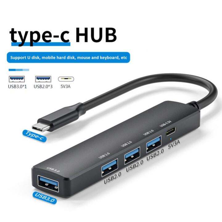 hyra-5พอร์ต-usb3-0ฮับชนิด-c-ด็อกต่อขยาย4k-อะแดปเตอร์เครื่องแยกอเนกประสงค์ฮับชาร์จไฟเร็วแท่นวางอุปกรณ์แล็ปท็อปสมาร์ทโฟน-feona