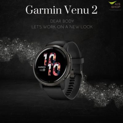 สมาร์ทวอทช์ Garmin Venu 2 Slate with Black Band