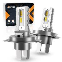 MZGN 2ชิ้นหลอดไฟไฟหน้ารถมอเตอร์ไซค์แบบ Led H4 18000Lm ขนาดฮาโลเจนสว่างพิเศษสำหรับ9003 Lampu Depan Mobil 12ชิ้น CSP 7035ชิป Led 6000K สีขาว