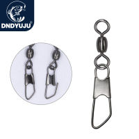 DNDYUJU 10pcs Crane Swivels Fishing Connector ขนาด 2/0 #-10 # Barrel Rolling Solid Ring สำหรับ Fishhook Lure Link Tackle เครื่องมือตกปลา-SLPPP STORE