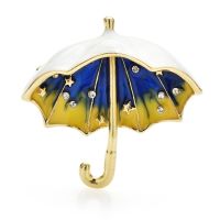 Wuli amp;baby Enamel Umbrella Brooches For Women Girl Cute Enamel White Rain Gear Party Casual Brooch Pin Gifts