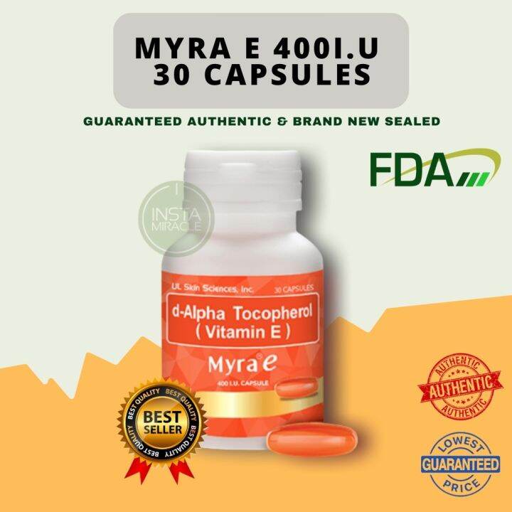 Myra 400 E IU 30 capsules per bottle Authentic | Lazada PH