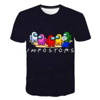 Cartoon game among us boys girls children impostors anime T-shirt set short-sleeved summer clothing 3d printing set 4-14 years