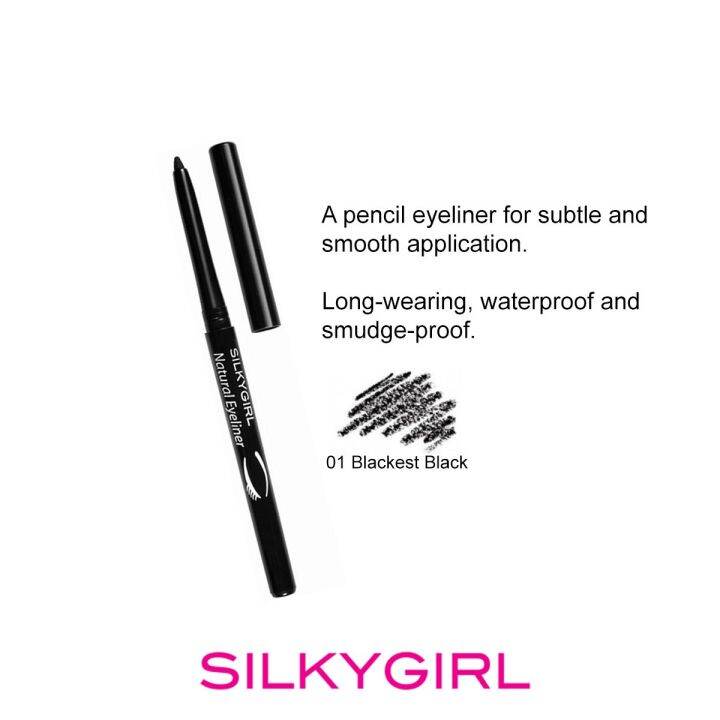 SILKYGIRL Natural Eyeliner ( 01 Blackest Black ) Lazada