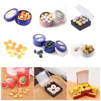 1set Dollhouse Miniature Cookies Box Mini Chocolate Snacks Box Pretend Play Food for Doll House Kitchen Toy Accessories