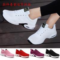 COD DSFGERTGYERE Fashion wedge women casual white sneakers shoes women Mesh Breathable Flat sports running shoes Kasut Sukan Wanita putih