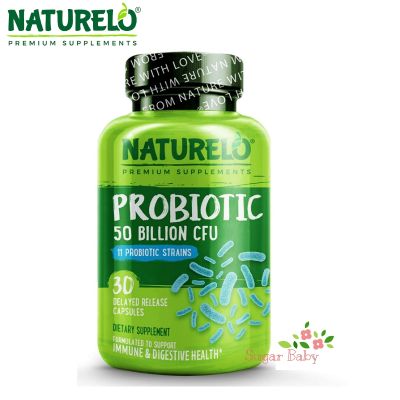 NATURELO Probiotic 50 Billion CFU 30 Delayed Release Capsules โพรไบโอติค 50 ล้านตัว 30 แคปซูล