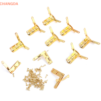 ?【Lowest price】CHANGDA 10pcs90 ° 31X33mm กล่องไม้มุมรองรับบานพับสำหรับเครื่องประดับไม้ขนาดเล็ก