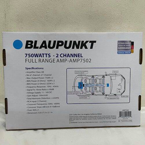 BLAUPUNKT AMP7502 750WATTS 2 CHANNEL FULL RANGE AMPLIFIER Lazada PH
