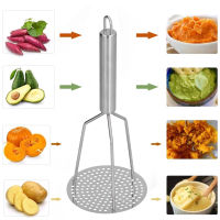 Potato Masher Stainless Steel Potato Masher Fruit and Meat Masher with Ergonomic Handle for Kitchen