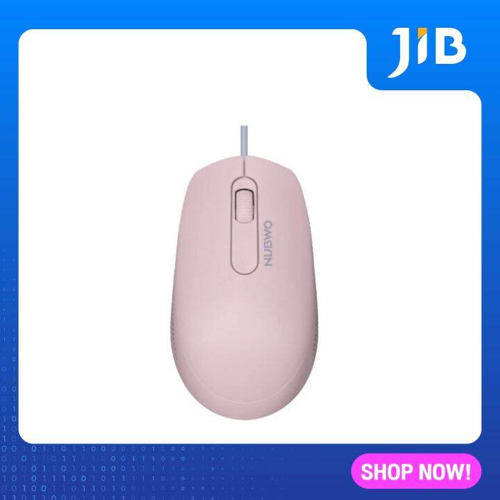 mouse-เมาส์-nubwo-optical-nm155-usb-pink