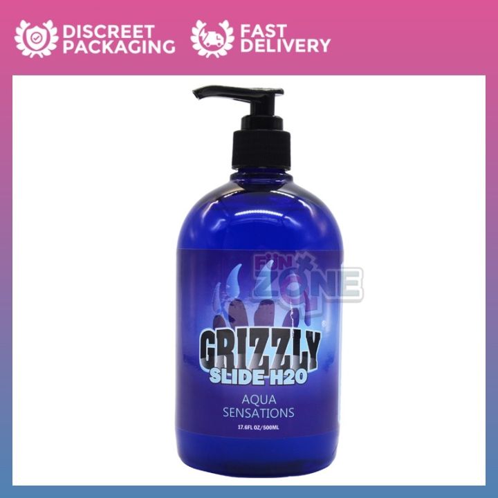 Funzone Grizzly Slide H2o 500ml Water Based Premium Personal Lubricant Vagina Anal Lube For Sex