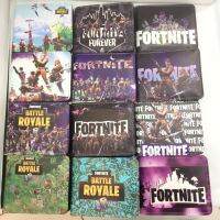 Fortnites กระเป๋าสตางค์ผู้หญิง PU 2ช่องเสียบการ์ด2ช่อง Dompet Koin 1ช่องซิปช่องใส่อัลบั้มรูป1ช่อง