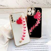 [ข้อเสนอพิเศษ] Romwe  สร้อยข้อมือแฟชั่นสำหรับ Huawei Nova 5i P20 Lite 2019 Luxury Electroplating Case Soft Slicone ฝาครอบโทรศัพท์ธรรมดา