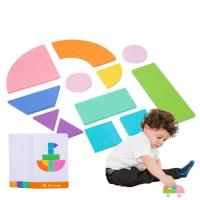 Toddler Puzzles Ages 3-5 Shape Puzzle Set Montessori STEM Puzzle Toys Develop Fine Motor Skills Early Educational Toy for Boys Girls handy