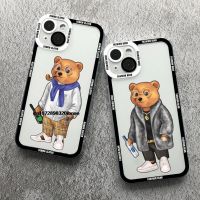 (Bishop Belle)เคสโทรศัพท์นิ่มลายหมีน่ารัก,สำหรับ IPhone13 12 11 14 Pro Max XSMAX X XR 14Plus 13Mini เคสแบบนิ่ม