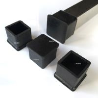 ♈ 1/2/4/5/10/16PCS Square Rubber Furniture Leg Chair Table Feet Tube Pipe Stick End Cover Caps 20x20mm 25x25mm 30x30mm 40x40mm