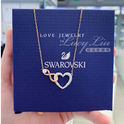 100% Swarovskiของแท้ Swarovskiแท้ สร้อยคอ  SWAROVSKI INFINITY necklace สวาล๊อฟกี swarovski สร้อยคอแท้ สวารอฟส ของแท้ 100% ของขวัญสำหรั