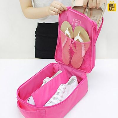 กระเป๋าใส่รองเท้า กระเป๋าเก็บรองเท้า รุ่นพับเก็บได้ มีหูหิ้ว Shoes Bag