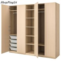 ตู้เสื้อผ้า Wardrobe ชุุดตู้เสื้อผ้า สีไวท์โอ๊ค 250x60x236 ซม. Wardrobe white stained oak effect PTATT 250x60x236 cm