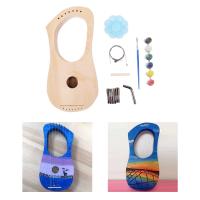 BNMUSIC String Lyre Harp DIY 7ชุด DIY สำหรับฝึกสมาธิ