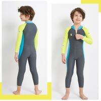 Children Diving Surfing Clothes Long-Sleeved One-piece Diving Surfing Suit UV Protection with Zipper Durable Outdoor Accessories