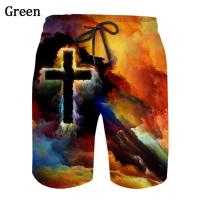 New Christian Jesus Cross 3d Printing Shorts Unisex Summer Casual Fashion Skateboard Sports Shorts Masculino Short Pants Homme