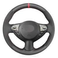 Soft Black Genuine Leather Suede Car Steering Wheel Cover For Infiniti FX FX35 FX37 FX50 QX70 Nissan Juke Maxima 370Z Sentra SV