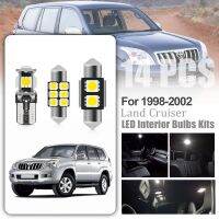 เหมาะสำหรับโตโยต้า Land Cruiser Prado 1998 2002แพคเกจชุดตกแต่งภายใน Led สีขาวไร้ข้อผิดพลาด Canbus 14ชิ้นหลอดไฟสำรอง