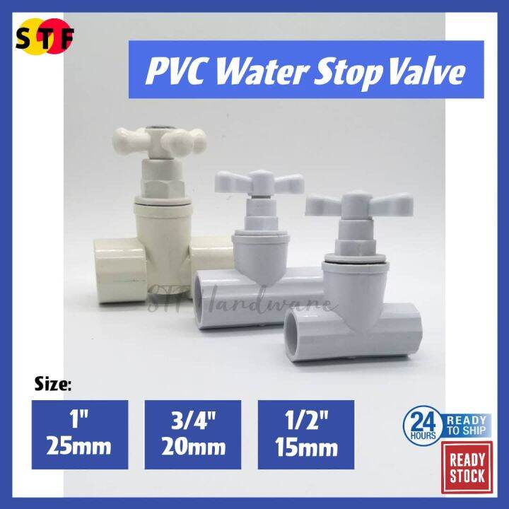 PVC STOP COCK SOCKET TYPE 15mm / 20mm / 25mm PVC stop cock | Lazada