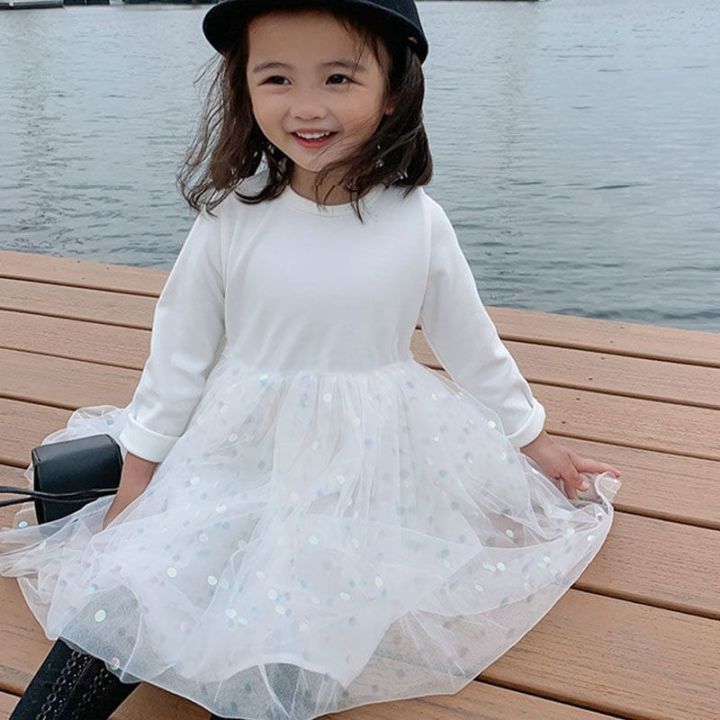 cod-childrens-pure-polka-dot-dress-spring-and-autumn-foreign-style-baby-mesh-new-girls-long-sleeved-princess-childrens
